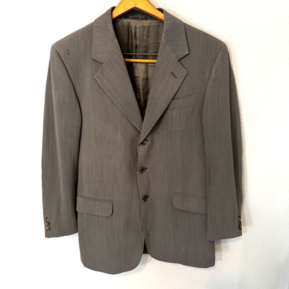 Fendi Wool and Rayon Blazer in Gray Size 42
